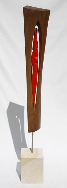 100_Der gefangene Engel_Holz_Tombrink_Skulptur