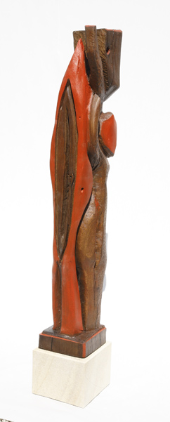 113_Mutter mit Kind 3_Holz_Tombrink_Skulptur